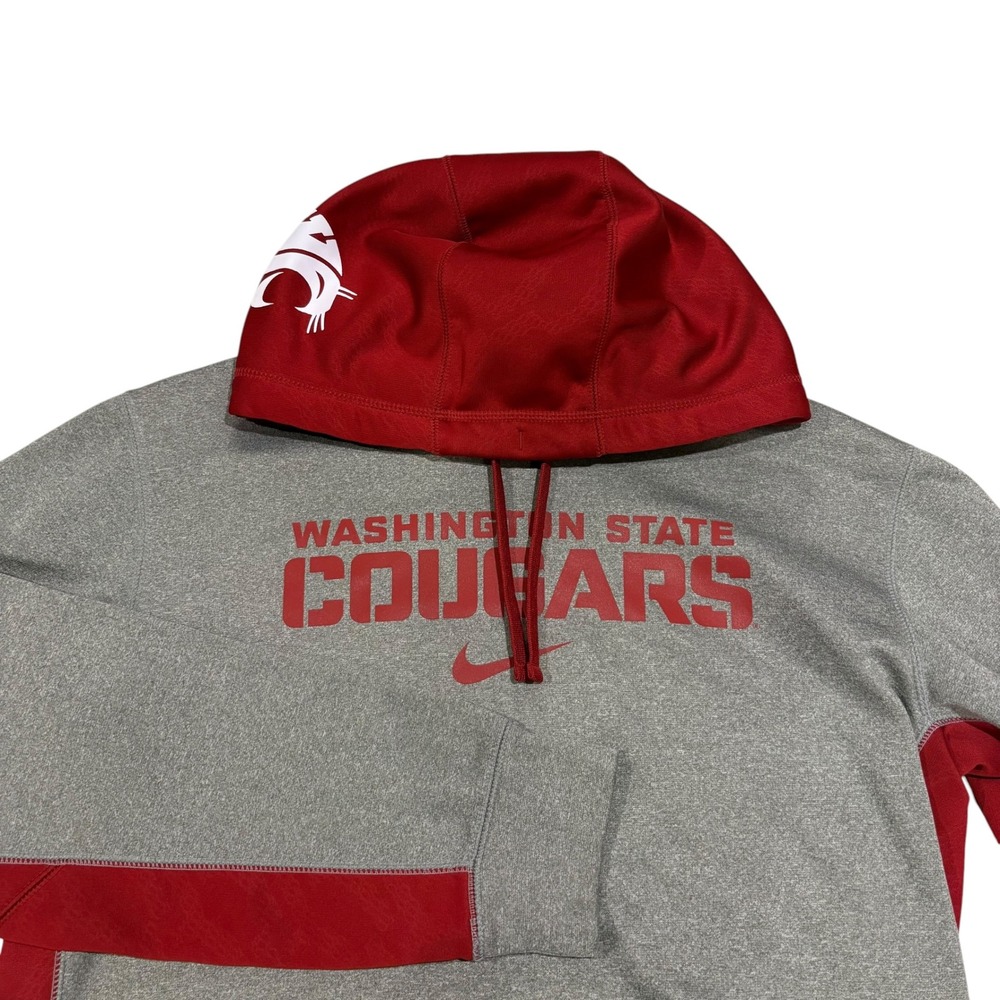 Nike Washington State Cougars‎ Therma-FIT Hoodie Men's Size M Grey Crimson